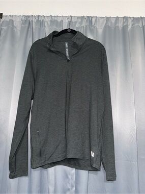 Vuori Charcoal Gray Quarter-Zip Pullover